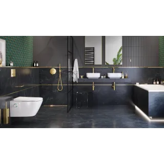 Excellent Aurro Fresh przycisk spłukujący do stelaża podtynkowego WC Shiro Premium, złoty połysk INEX.AF230.150.GL