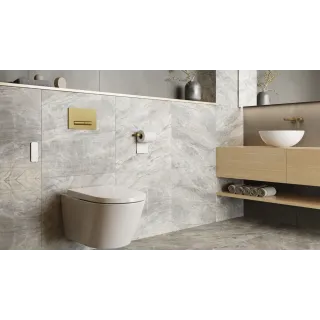 Excellent Aurro Fresh przycisk spłukujący do stelaża podtynkowego WC Shiro Premium, złoty szczotkowany INEX.AF230.150.GB