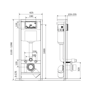 Excellent Flaro Expert Stelaż podtynkowy do miski WC INEX.FL1120.425