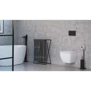 Excellent Platto przycisk spłukujący do stelaża podtynkowego WC Shiro 2.0, czarny soft INEX.PL230.150.BL