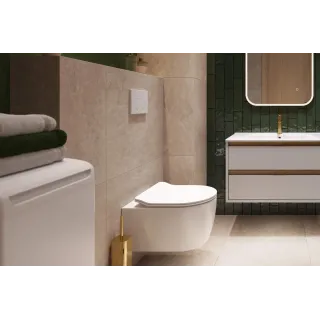 Excellent Nest przycisk spłukujący do stelaża podtynkowego WC Flaro Expert, biały połysk INEX.NE220.150.WH