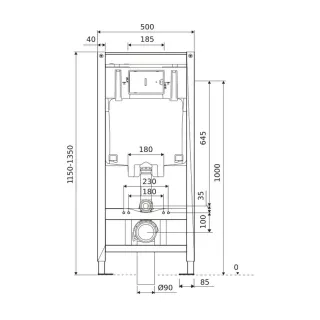 Excellent Shiro 2.0 stelaż podtynkowy do miski WC INEX.SH2.1110.500