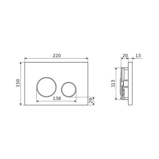 Excellent Nest przycisk spłukujący do stelaża podtynkowego WC Flaro Expert, biały połysk INEX.NE220.150.WH