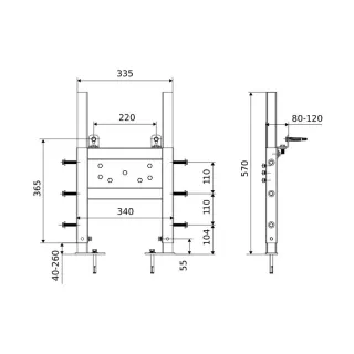Excellent Trago stelaż podtynkowy do siedziska prysznicowego Seduro lub Seduro Premium INEX.TR570.335