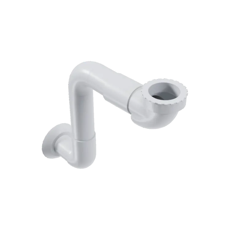 Excellent Flux zestaw syfon umywalkowo - bidetowy suchy niski, z rurą sztywną, biały INNL.1219.SET.01.WH