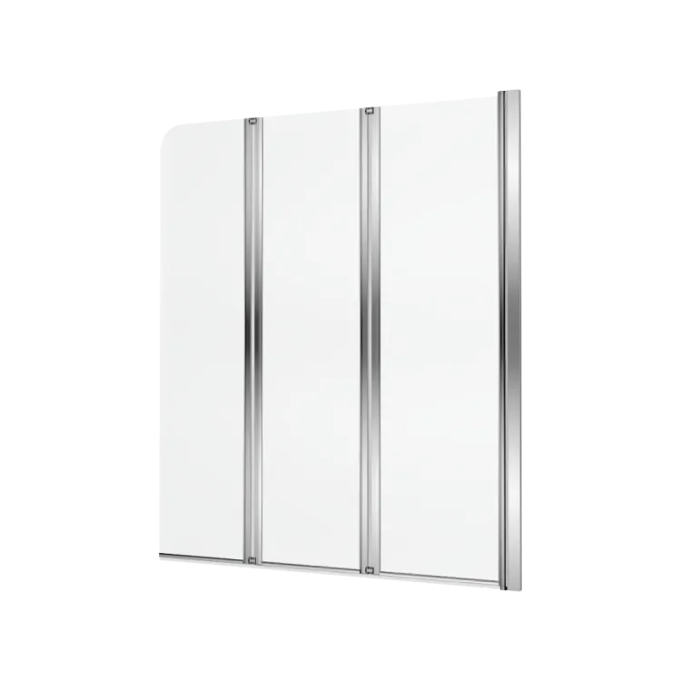 Axel Fliper parawan nawannowy 120x140 cm 3-częściowy prawy, powłoka Clean Control, chrom KAAX.1309.1200.PR