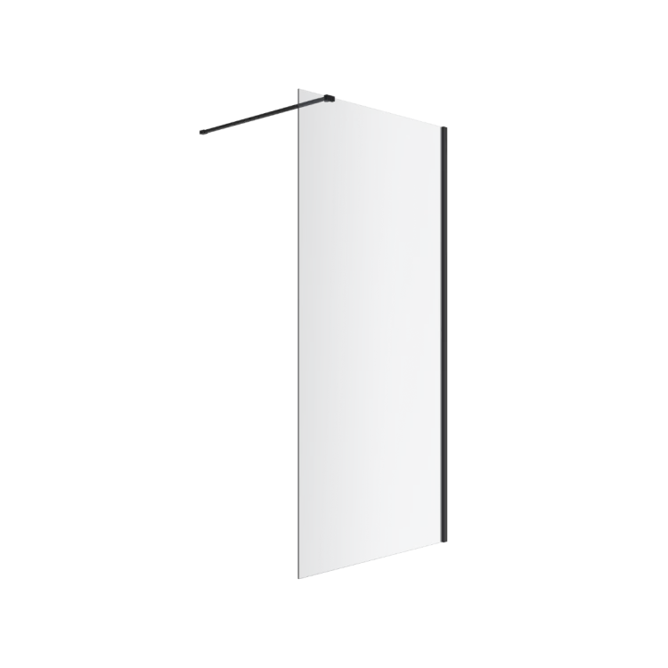 Excellent Vidoq walk-in ścianka prysznicowa prosta 90x200 cm, powłoka Clean Control, czarny mat KAEX.1506.900.LP.BL