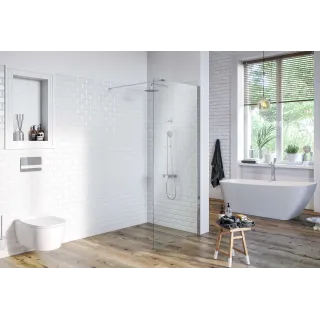 Excellent Vidoq walk-in ścianka prysznicowa prosta 90x200 cm, powłoka Clean Control, chrom KAEX.1506.900.LP.CR