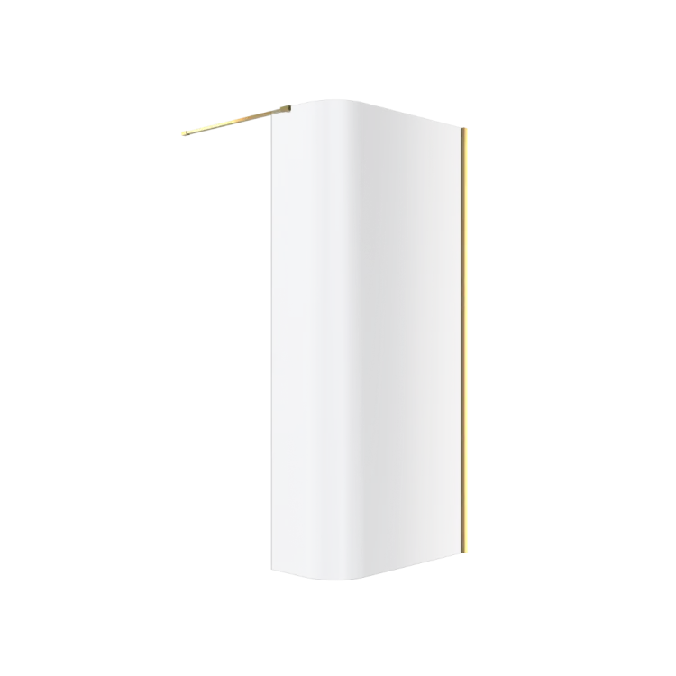 Excellent Vidoq walk-in ścianka prysznicowa gięta 83x200 cm, powłoka Clean Control, złoty połysk KAEX.1507.830.LP.GL