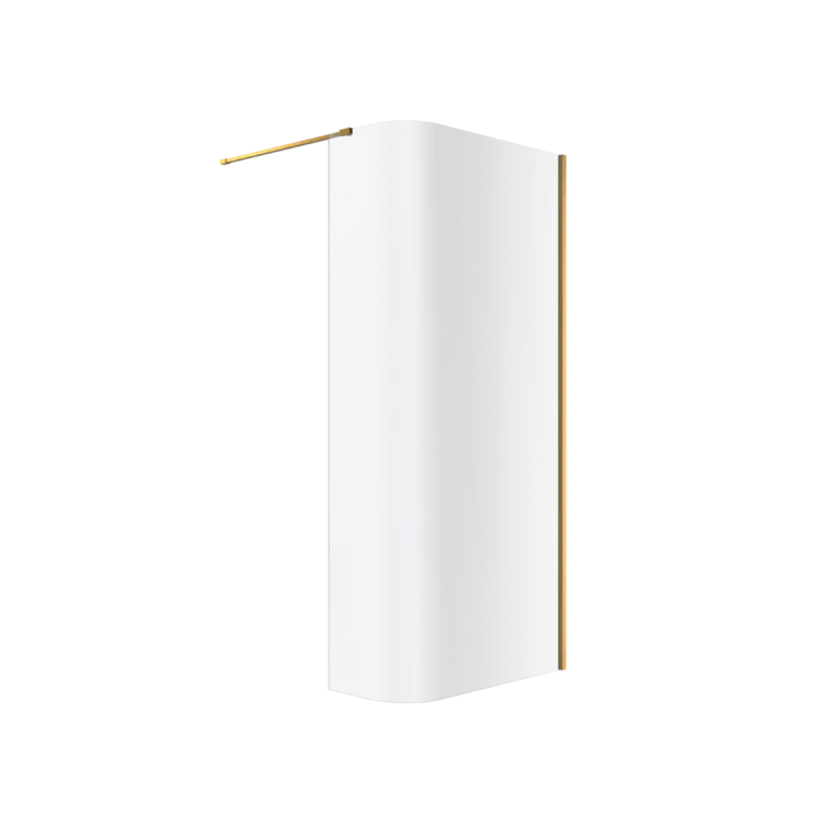 Excellent Vidoq walk-in ścianka prysznicowa gięta 93x200 cm, powłoka Clean Control, złoty szczotkowany KAEX.1507.930.LP.GB