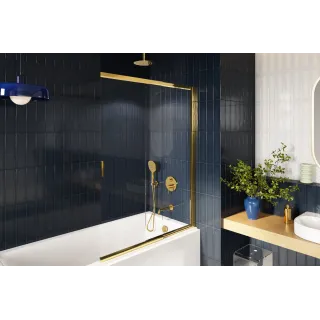 Excellent Liner parawan nawannowy 110x140 cm rozsuwany 2-częściowy lewy / prawy, złoty połysk KAEX.2940.1100.LP