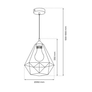 Lampa wisząca BASKET GRAY 1xE27 MLP7216