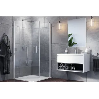 Excellent Mazo kabina prysznicowa narożna, drzwi wahadłowe podwójne 90x90 cm, Clean Control, chrom KAEX.3022.1010.9090.LP