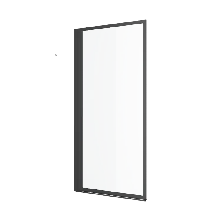 Excellent Fabrika parawan nawannowy 73x145 cm 1-częściowy lewy / prawy, czarny mat KAEX.4030.730.LP