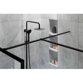 Excellent Fabrika walk-in łącznik wsporników kabiny, czarny mat KAEX.4008.CON.BL