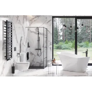 Excellent Fabrika walk-in ścianka prysznicowa 100x200 cm, czarny mat KAEX.4006.1000.LP