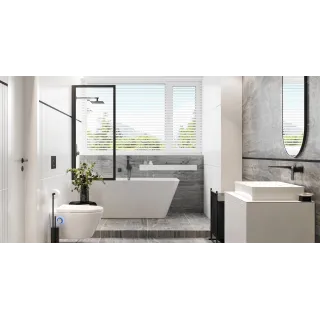 Excellent Fabrika parawan nawannowy 73x145 cm 1-częściowy lewy / prawy, czarny mat KAEX.4030.730.LP