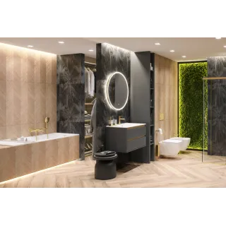 Excellent Tuto szafka wisząca 60 cm podumywalkowa 2 szuflady, szary/dąb MLEX.0103.600.GRBL