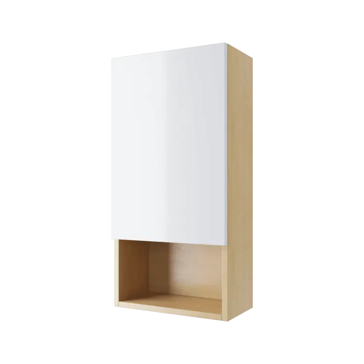 Excellent Tuto szafka wisząca wnękowa z frontem lewa 40x80 cm, dąb/biały połysk MLEX.0105.400.BLWH