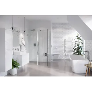 Excellent Finli szafka wisząca 80cm, podumywalkowa z blatem 2 szuflady, biały połysk MLEX.1102.800.WHWH