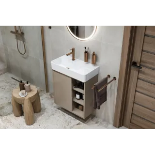 Excellent Ness szafka wisząca 57 cm podumywalkowa lakierowana, cappucino mat MLEX.8201.600.CA