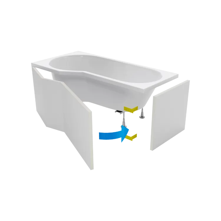 Excellent Flex obudowa do zabudowy wanny Be Spot 160 cm płytkami OBEX.BSF.16WH