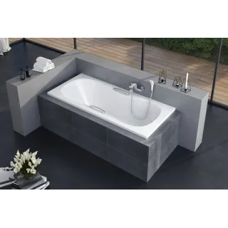 Excellent Clesis wanna prostokątna 170x75 cm biały połysk, uchwyty chrom WAEX.CLE17WHC