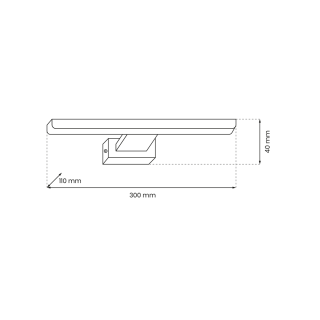 Kinkiet SHINE CHROME 30cm 7W LED ML028