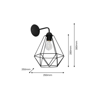 Kinkiet BASKET BLACK 1xE27 MLP7206