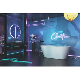 Excellent Holi 2.0 wanna owalna 160x76 cm wolnostojąca, biały połysk WAEX.HOL2.16WH