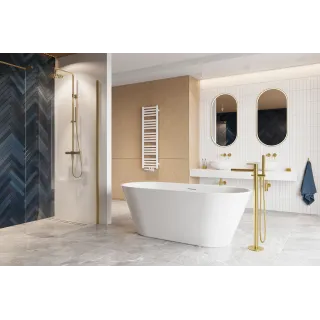 Excellent Holi 2.0 wanna owalna 160x76 cm wolnostojąca, biały połysk WAEX.HOL2.16WH