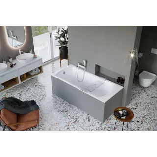 Excellent Lamia Slim wanna prostokątna 160X75 cm biały połysk WAEX.LAM16WHS