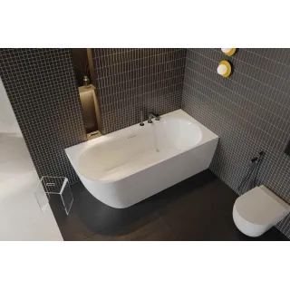 Excellent Oceana 2.0 Wanna wolnostojąca narożna lewa, 165x75, biały połysk WAEX.OCE2.165NL.WH