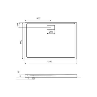 Excellent Zero brodzik prostokątny 120x90 cm akrylowy, niski, biały BREX.1203.120.090.WHN