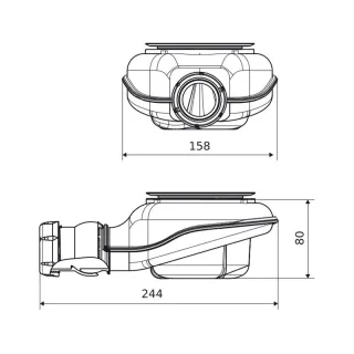 Excellent Fast syfon do brodzika fi-90mm bez pokrywy INEX.1918.90