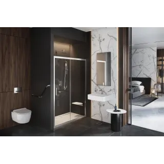 Actima Seria 201 drzwi prysznicowe przesuwne 120 cm, Clean Control, chrom przezroczyste KAAC.1805.1200.LP/N