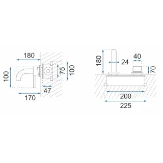 Rea BATERIA UMYWA PODT JS-W021N OWEN NIKIEL SZCZ + BOX REA-B5335