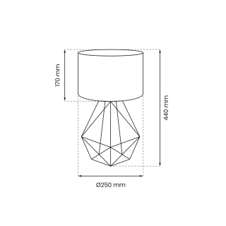 Lampka nocna BASKET GRAY 1xE27 MLP7202