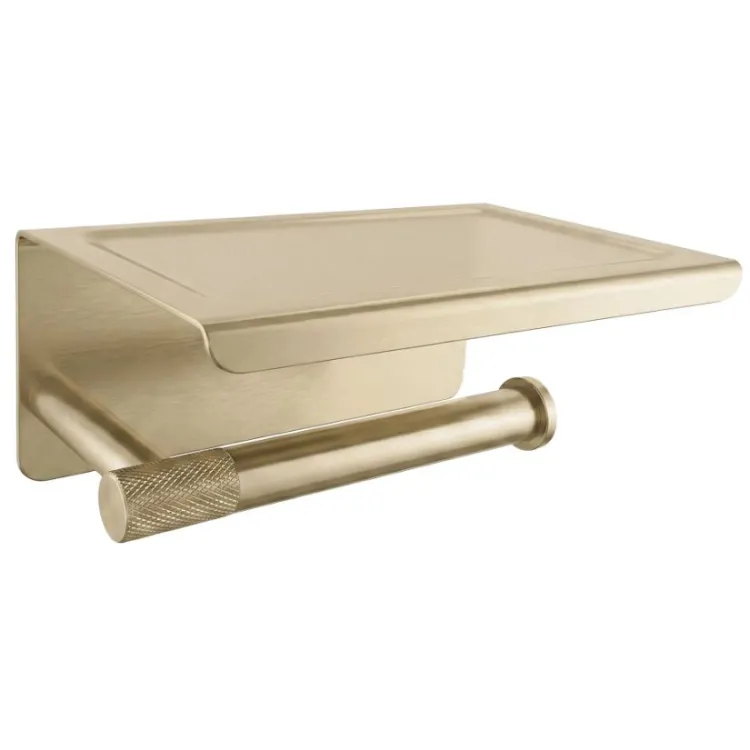 Rea UCHWYT NA PAPIER Z PÓŁKĄ 6613 MODERN BRUSH GOLD REA-89052