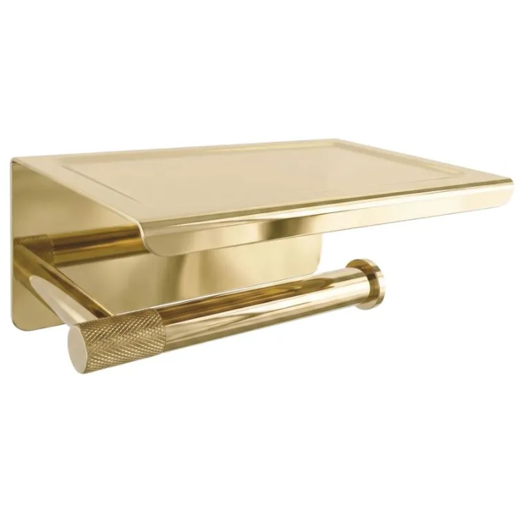 Rea UCHWYT NA PAPIER Z PÓŁKĄ 6613 MODERN GOLD REA-89053