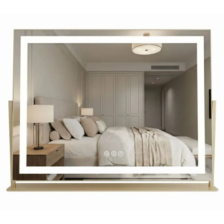 Rea LUSTRO LED STUDIO 58X45 BRUSH GOLD HOM-01801