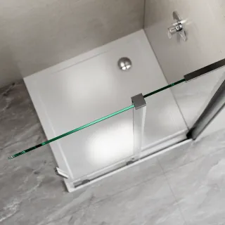 Invena KABINA WALK-IN PRZESUWNA 90 CM, TRANSP 8 MM, CHROM AK-21-192-Q