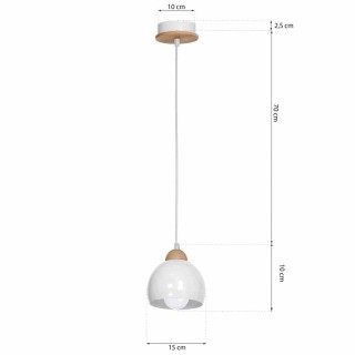 Lampa wisząca DAMA WHITE 1xE27 MLP6440