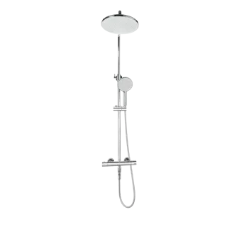 Invena DESZCZOWNIA Z BATERIĄ WANNOWO-NATRYSKOWĄ TERMOSTATYCZNĄ KALAMATA CHROM AU-22-T01-V