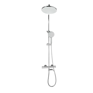 Invena DESZCZOWNIA Z BATERIĄ WANNOWO-NATRYSKOWĄ TERMOSTATYCZNĄ SALAMINA CHROM AU-11-T01-V