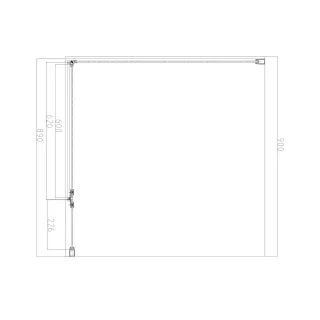 Omnires MANHATTAN element składowy: drzwi uchylne, 90 cm, chrom połysk, szkło transparentne ADC90X-ACRTR