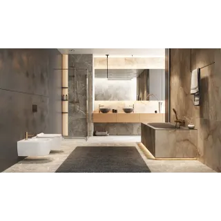Excellent Vidoq walk-in ścianka prysznicowa prosta 90x200 cm, powłoka Clean Control, grafit szczotkowany KAEX.1506.900.LP.AB