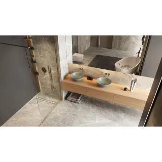 Excellent Vidoq wspornik kabiny walk-in 120 cm do docięcia, grafit szczotkowany KAEX.1599.1200.AB