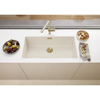 BLANCO Zestaw elementów stalowych w kolorze satin gold, do armatury przelewowo-odpływowej InFino, do dwóch komór 203477