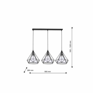 Lampa Wisząca TRIANGOLO 3xE27 ML162